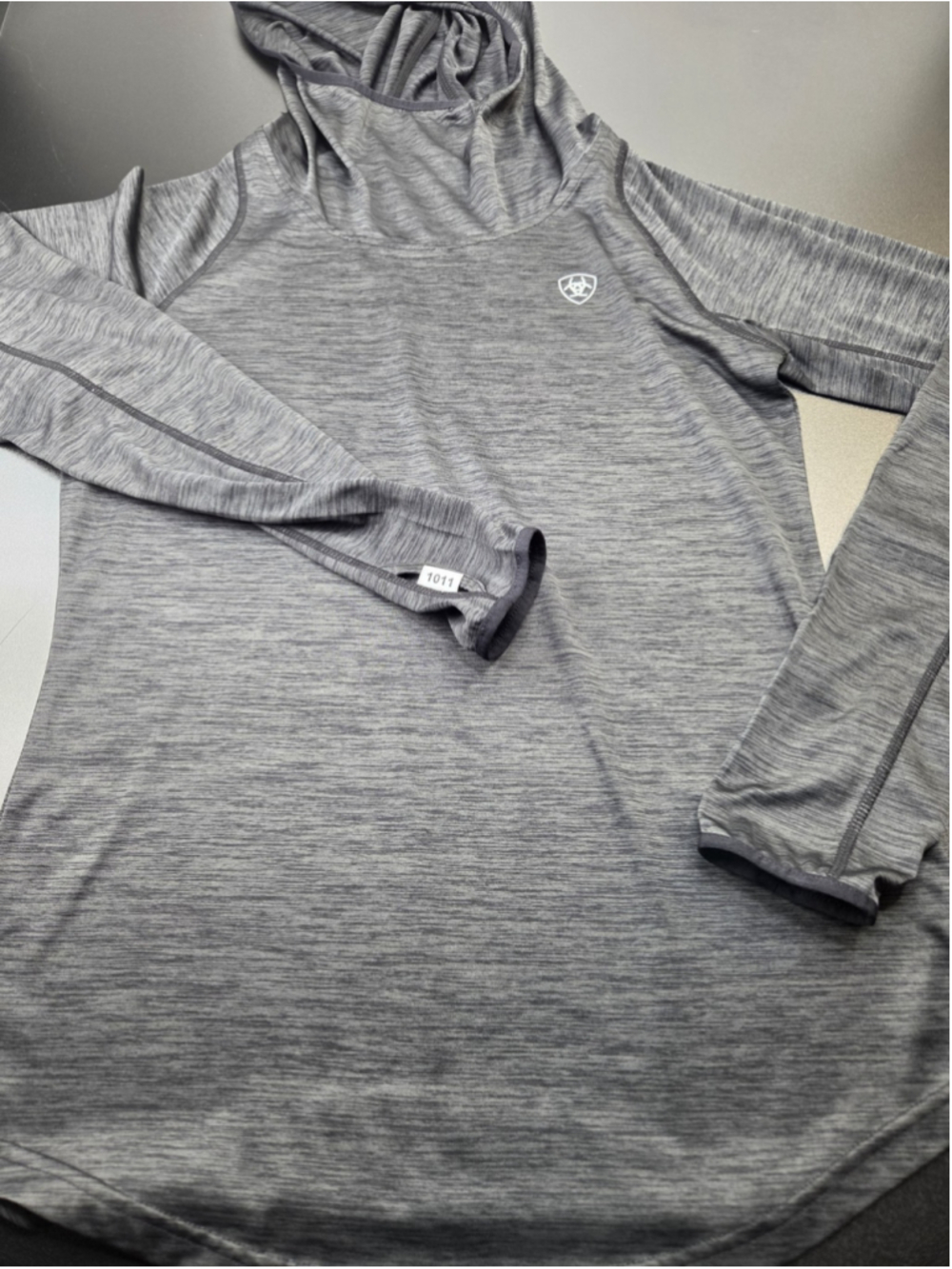 AriatTEK Heat Series Hoodie Shirt Gray Long Sleeve Performance Pullover 1011